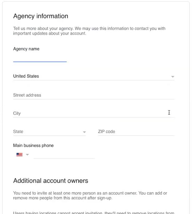 Agency Info